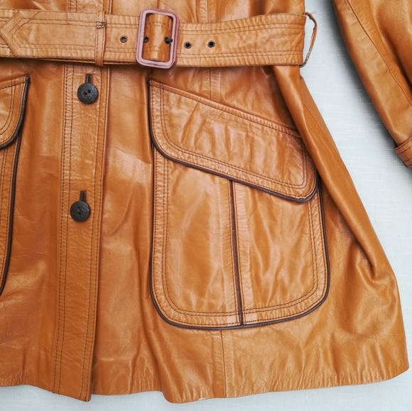 Vintage Leather Coat - Picture 3 of 8